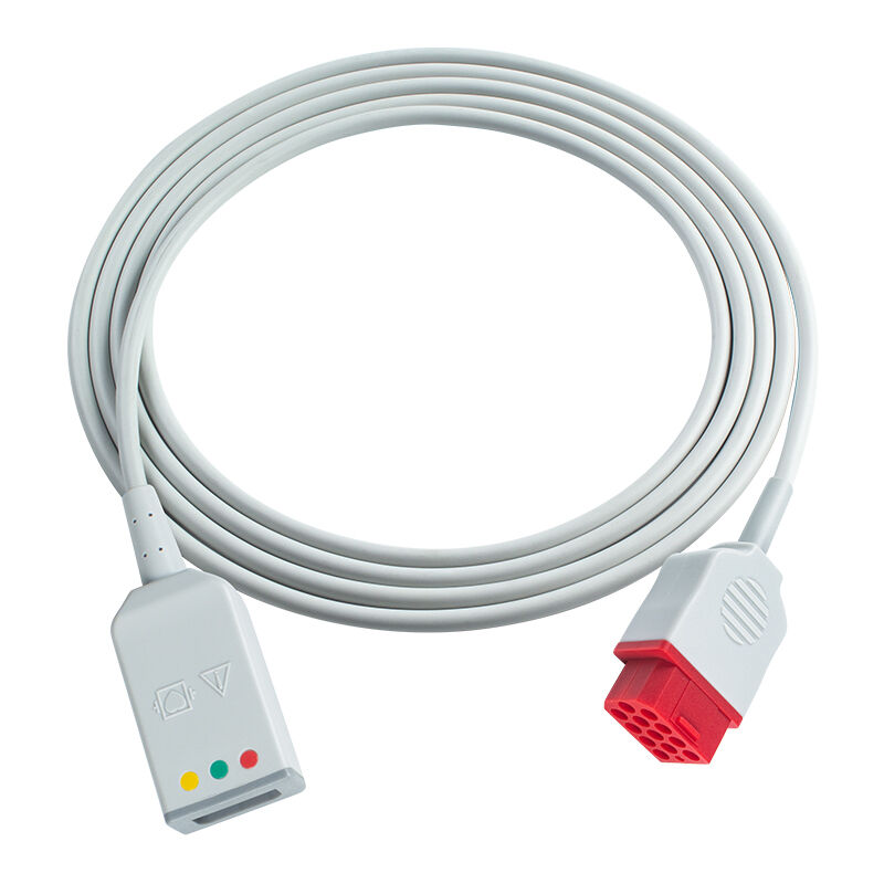 Cavo adattatore ECG Bionet 12 pin BM3 BM5 3 5 derivazioni stile europeo con cavi di prolunga ECG Drager