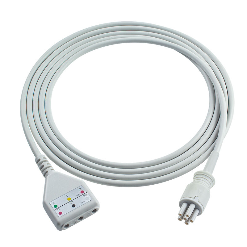 Omron > Colin 6Pin Connector 3 5Lead ECG Trunk Adapter Cable MC039-55 ECG cabli di estensione stile Din