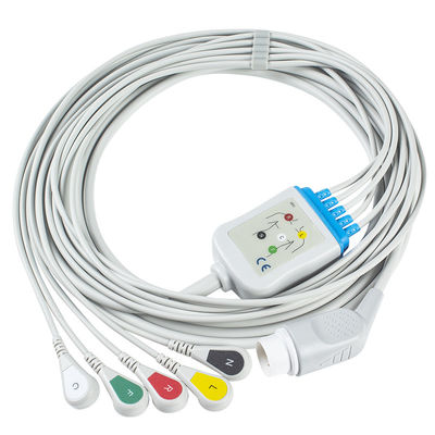 Cavo della rottura ECG del cavo dei cavi e dei Leadwires 8pin 3 dell'adulto ECG di P-Hilips