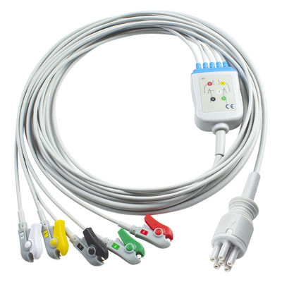 Per Omron > Colin Cable ECG compatibile con collegamento diretto e fili di conduzione 5Lead IEC Grabber