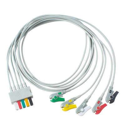 Leadwires di Mindray Datascope ECG 0012-00-1514-03 5 filo di piombo della clip ECG dell'arraffone del cavo